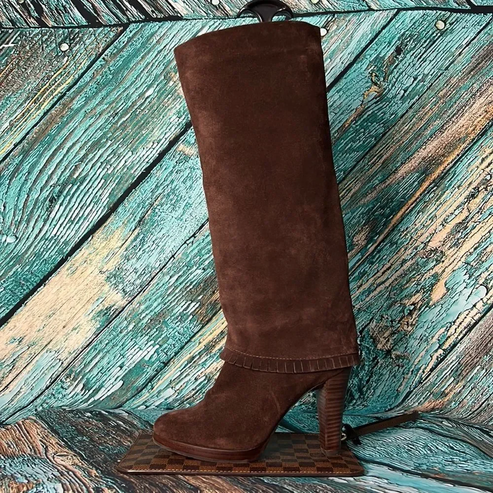 * Matisse dark brown suede tall over the knee boots